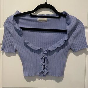 Purple cropped Urban Outfitters Shirt